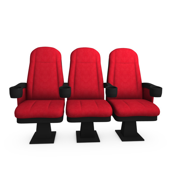 3d movie theater seats model - Theater Seats by abramsdesign